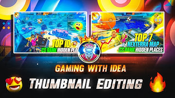How to edit thumbnail like @Gamingwithidea/🔥 Free fire tips and tricks thumbnail editing 🤩