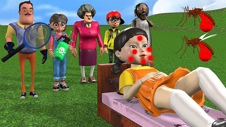 Scary Teacher 3D vs Squid Game Who Faster Mosquito Bite Squid Girl Sleeping 5 Times Challenge