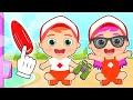 BABIES ALEX AND LILY dress up as Lifeguards 🌊👙 Cartoons for kids