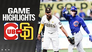 Cubs vs. Padres Game Highlights (4\/8\/24) | MLB Highlights