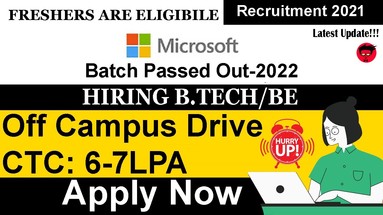 Microsoft Off Campus for Freshers as Software Engineer | 2022| B.Tech ...