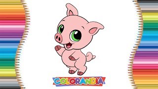Porquinho Qui Qui Desenhar e Colorir Jogos de Pintar Desenhos Animados Infantil Brinquedos Crianças screenshot 4