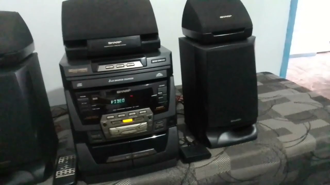 Mini System Sharp Dolby Surround Pro lógic CD 460 300w RMS🔌🔛🔵