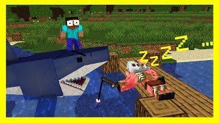 Monster School Fishing  CHALLENGE - Funny Minecraft Animation