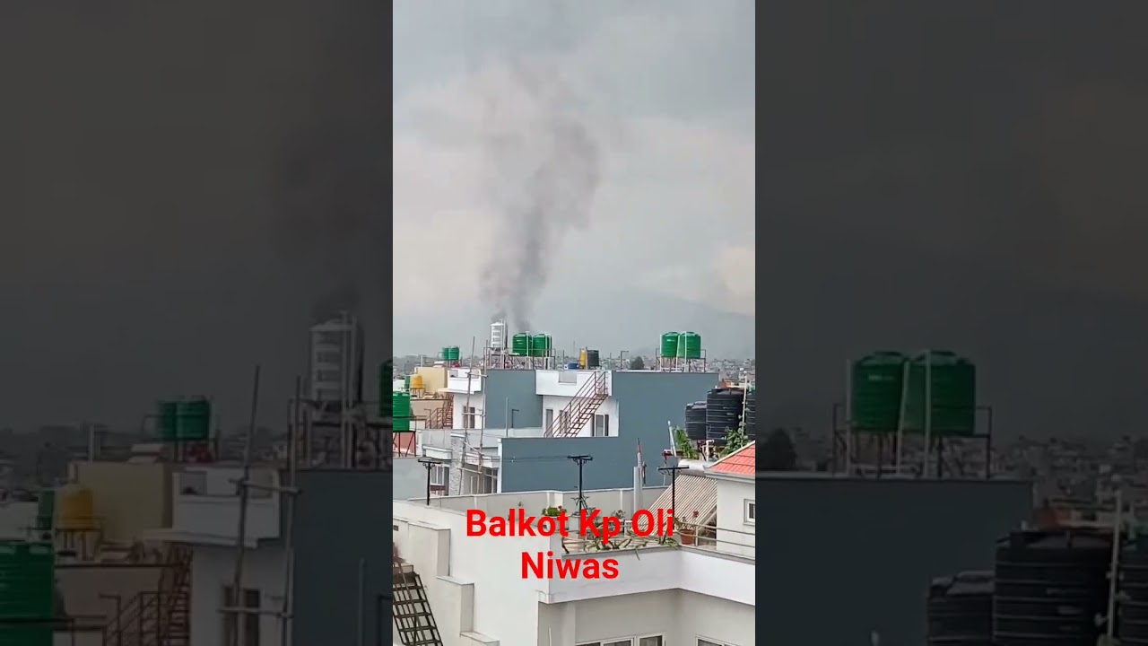 Balkot , Bhaktapur Kp oli house on fire  