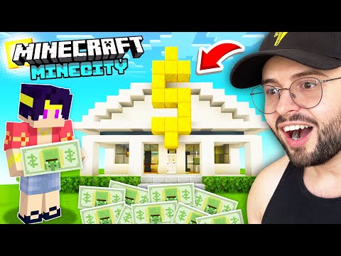 Minecraft Fara Bani Facem NOUA BANCA si aducem NASOSI $$$ pe Minecity! | Minecraft summary ...
