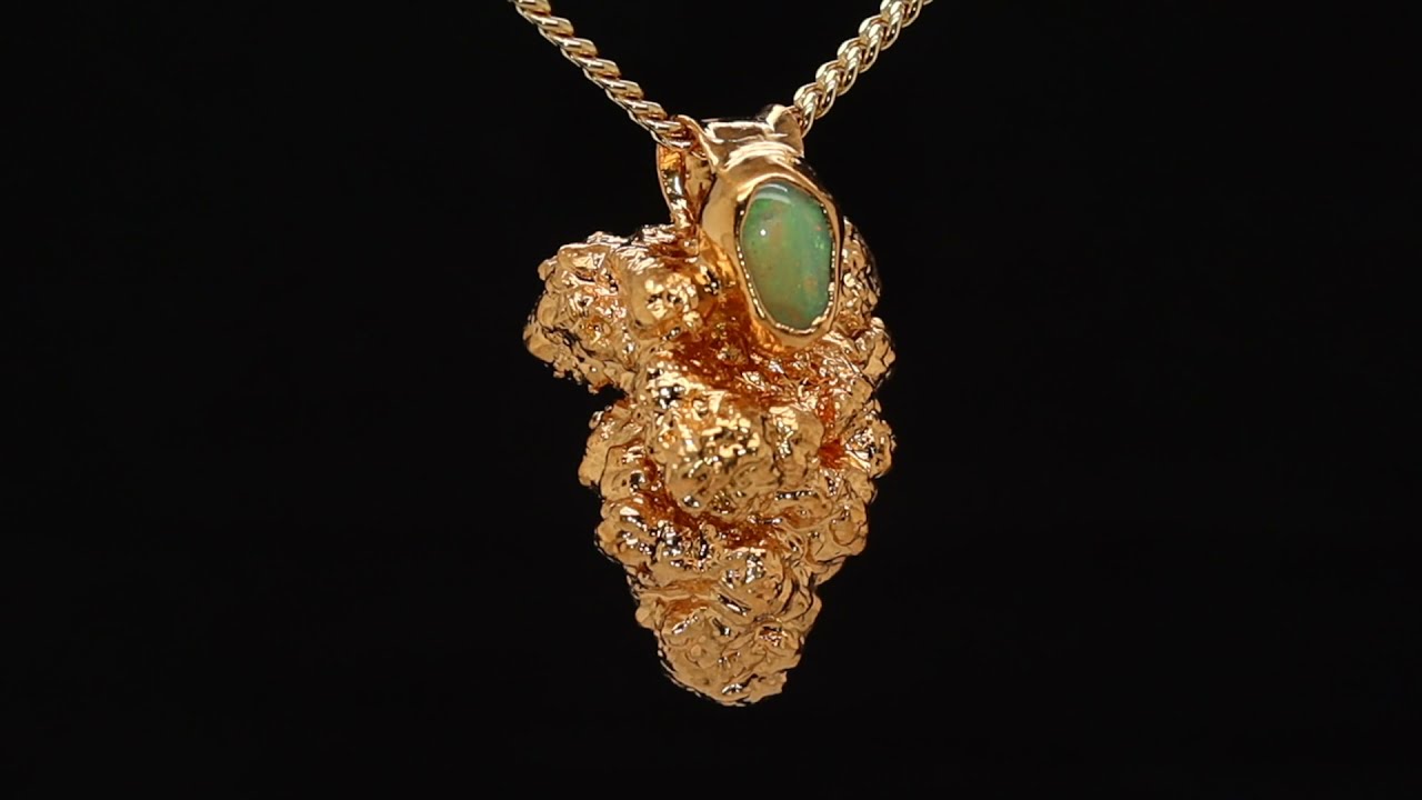 24k Sunset Sherbert Bud with Ethiopian Opal