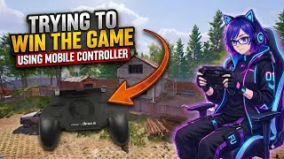 Trying to win using mobile controller gadget
