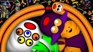 WormsZone.io Best Strong Slither Snake Top 01 Epic Worms Zoneio Best Gameplay #287