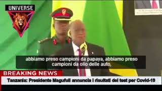 Annuncio Presidente Magufull Tanzania