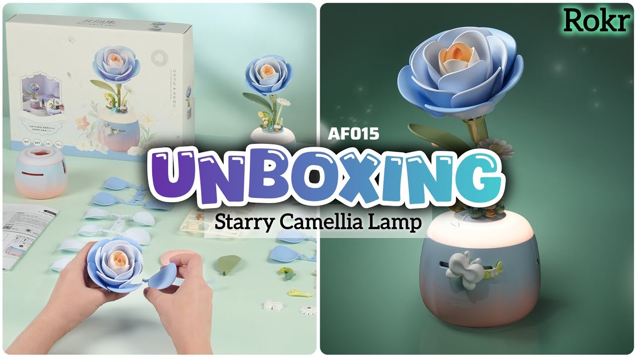 Unboxing : Rokr AF015 Starry Camellia Lamp / Floral Art @Robotime 