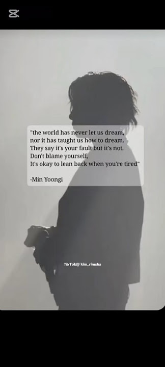 When Min Yoongi Said: 🤌🏻✨ #bts #quotes #subscribe #btssuga #minyoongi #viral #fyp #foryou