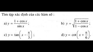 Giải bài 1, 2, 3, 4 trang 17 Sách giáo khoa Giải tích 11