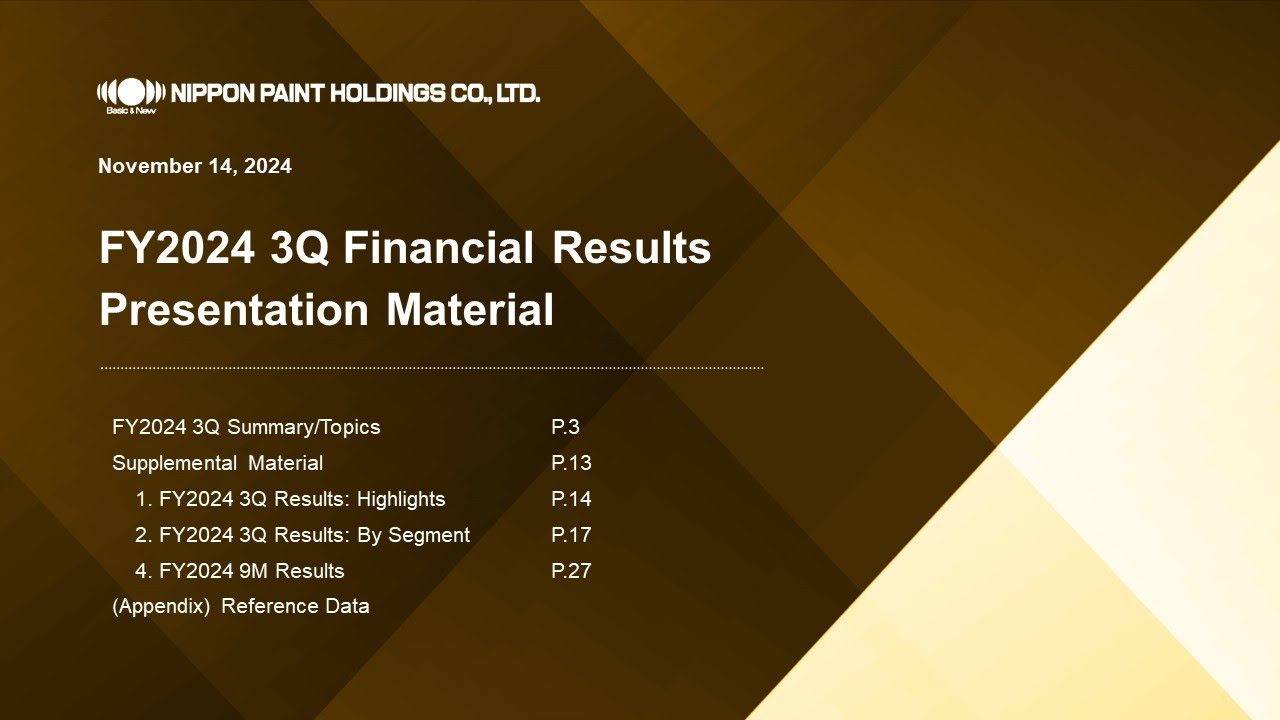 FY2024 3Q Financial Results Conference Call(November 14, 2024) - YouTube