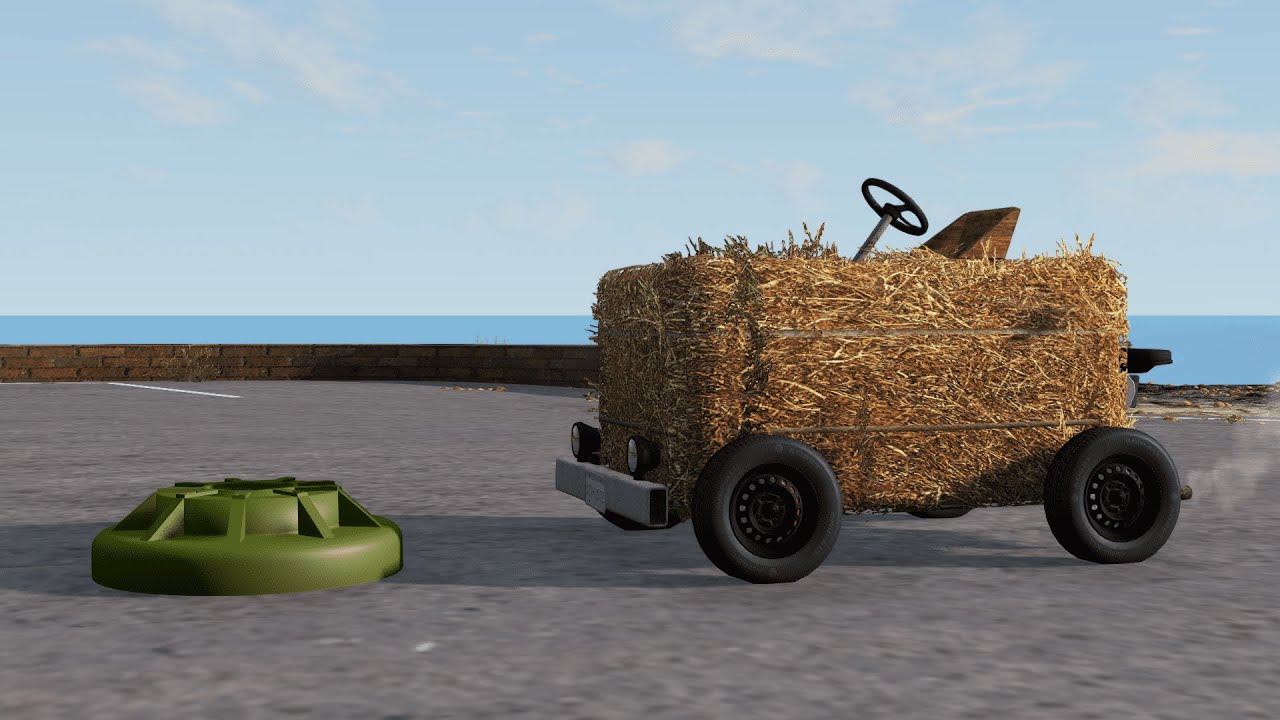 Contact Mine vs Cars - BeamNG.Drive