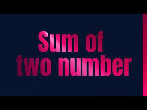 addition of two integer || C language