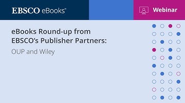 E-books Publisher Series: Oxford University Press and Wiley