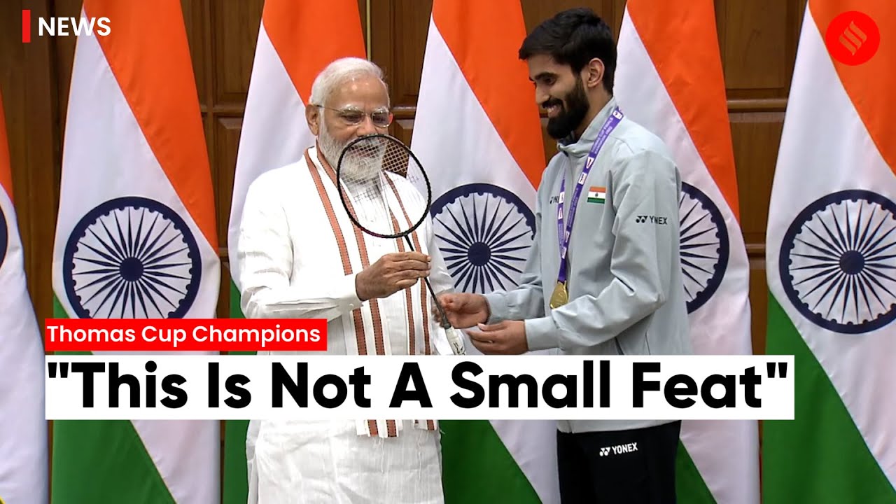 PM Modi holds meet and greet with India's Thomas Cup Champions