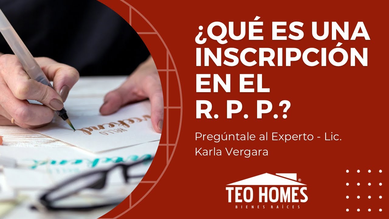 ¿QUÉ ES UNA INSCRIPCIÓN EN EL R. P. P.? - YouTube