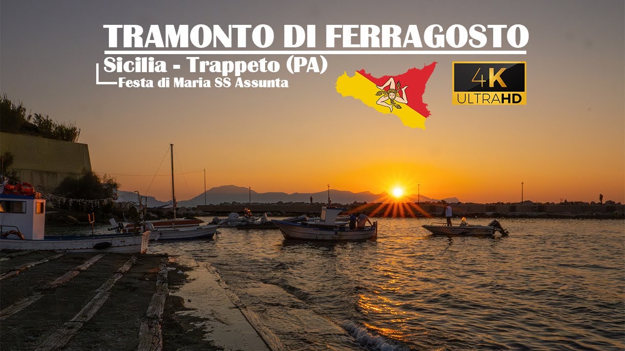 Tramonto di Ferragosto - Trappeto - Sicily | 4K