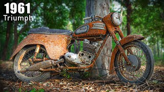 Restoration Fully Abandoned 1961 British Motorcycle Triumph  Part 1