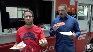 Barstool Pizza Review - Jiannettos Pizza Truck With Special Guest Brian Urlacher