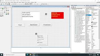 Use Common Dialog Control to change the font, back color and fore color of textbox in Visual basic