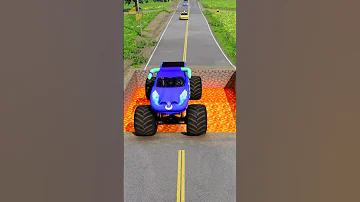 Cars Vs Minecraft Lava Pit BeamNG Drive 