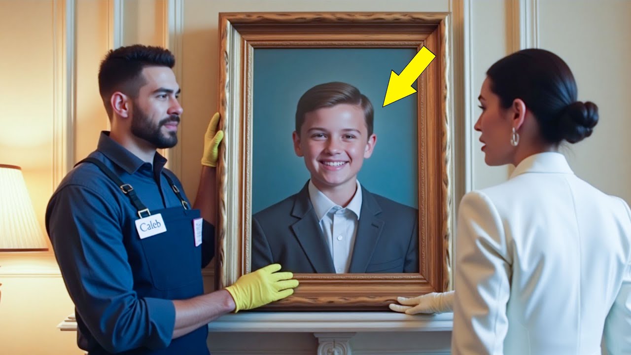 “Ma’am, That Boy Lived With Me In The Orphanage,” The Single Dad Janitor Stared Seeing The Portrait