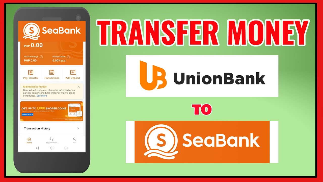 Unionbank Seabank How To Send Money From Unionbank To Seabank Online 