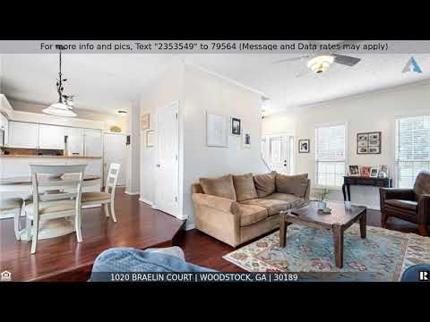 1020 Braelin Court, Woodstock, GA home video tour