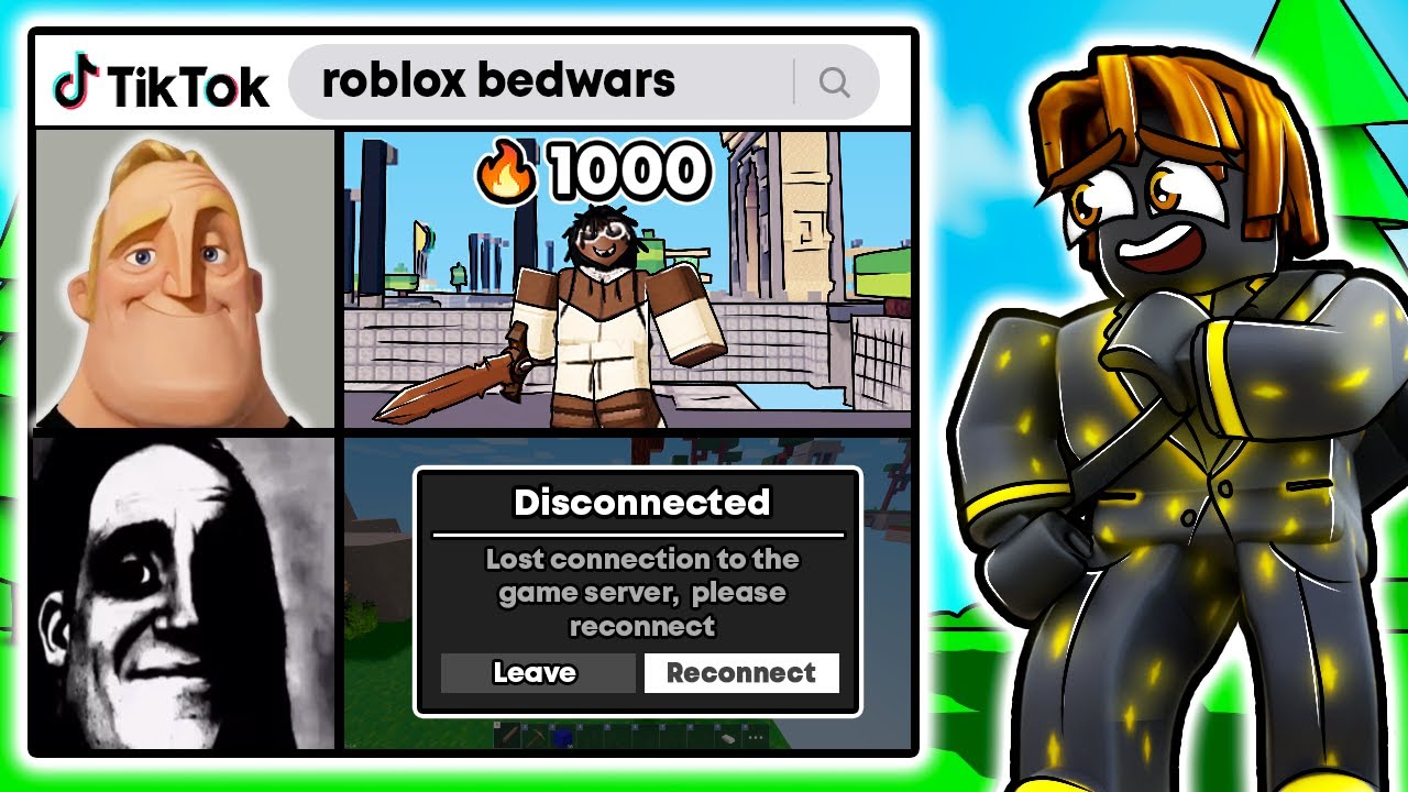 ROBLOX Bedwars Funny Moments (MEMES) 