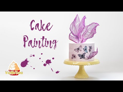 How to PAINTING on CAKE and make RICE PAPER SAILS | Cake trend ...