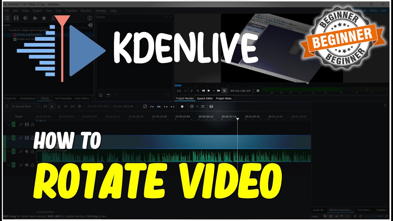 Kdenlive How To Rotate Video YouTube