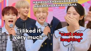 IVE YUJIN can’t stop laughing because of SEVENTEEN (cute interaction)