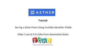 Zoho Form Automation - Video 1