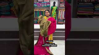 Bamboo silk Saree | All over butta | Brocade Blouse | vallisvaseha.com