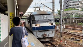 EF210 163号機牽引5782レ金山3番線通過
