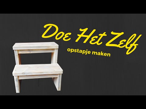 Video: Diy Opstapje: Tekeningen Met Afmetingen Van Een Eenvoudig Model Van Hout. Hoe Maak Je Een Houten Transformatietrap?