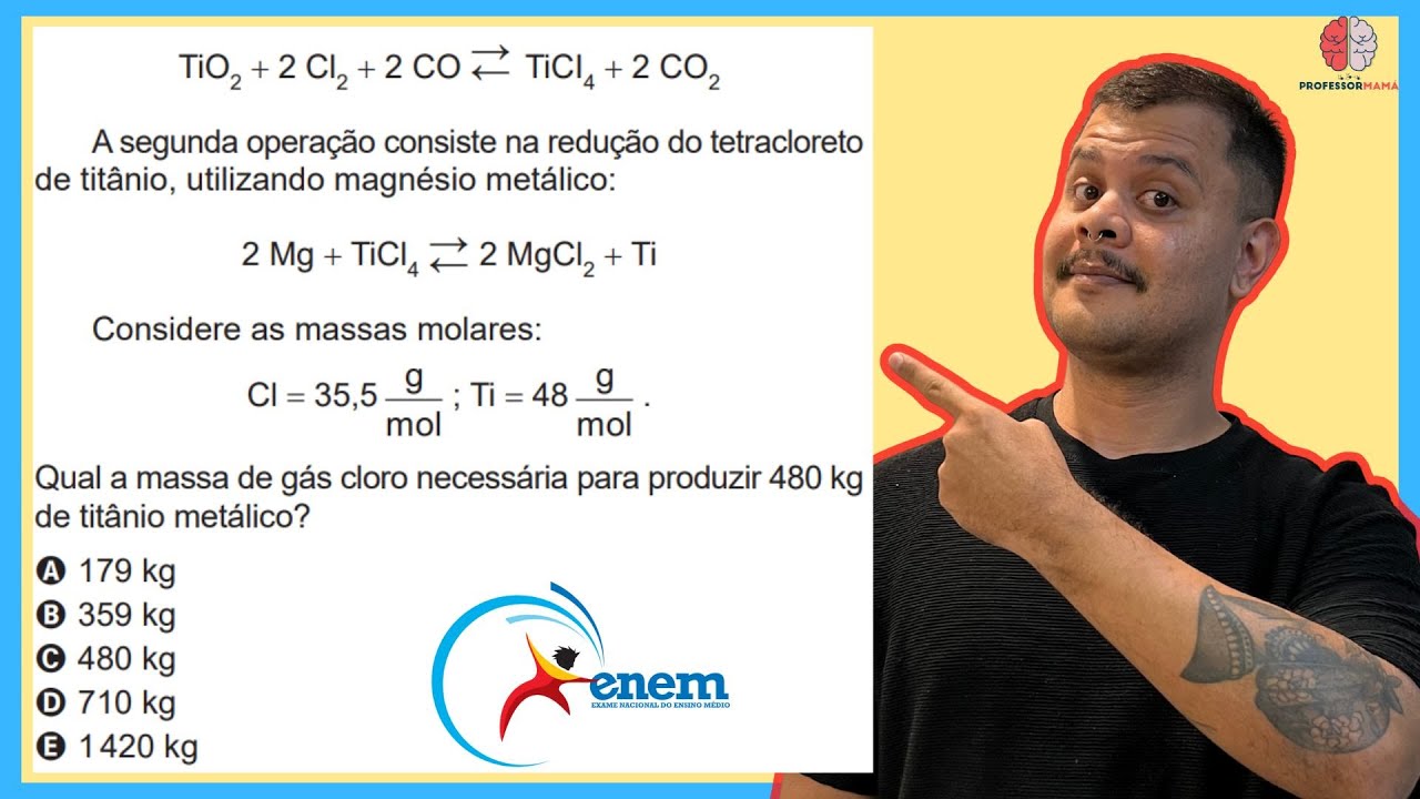 ENEM PPL 2024 - O titânio é encontrado na natureza em minerais, dos ...