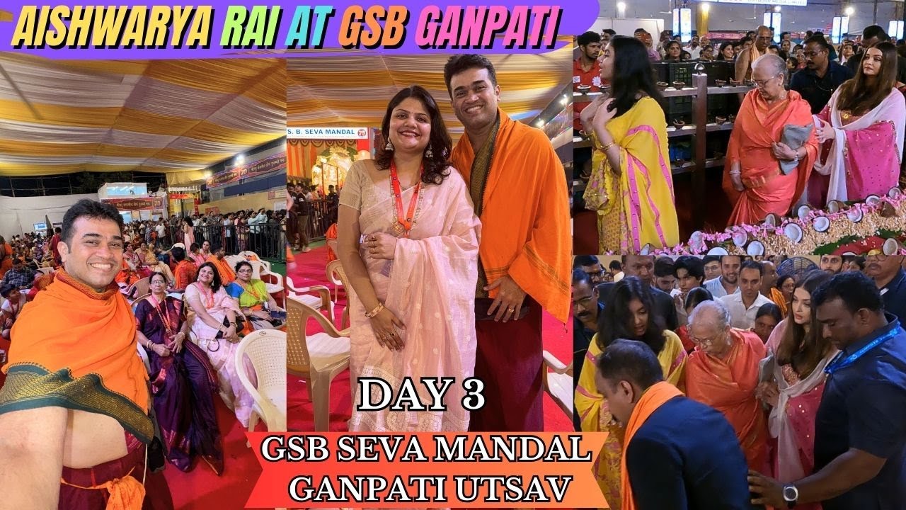 Aishwarya Rai Vists GSB Sevamandal Ganesh Utsav 2024 | Konkani Family | Food life |Ganesh Kini Vlogs