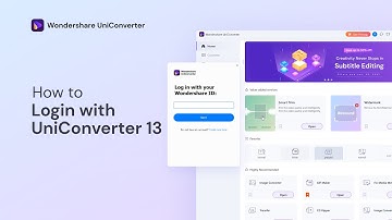 How to Login with Wondershare UniConverter on Windows