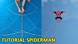 DIY bikin layangan unik Spiderman