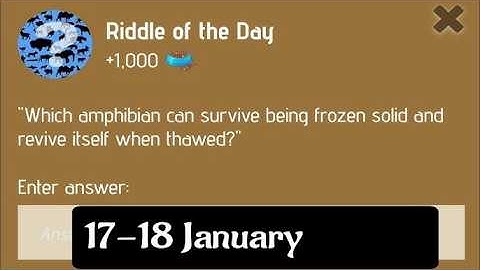 Riddle Of The Day Zoo 16-17 January | Riddle Of The Day Code | Riddle Of The Day Zoo |