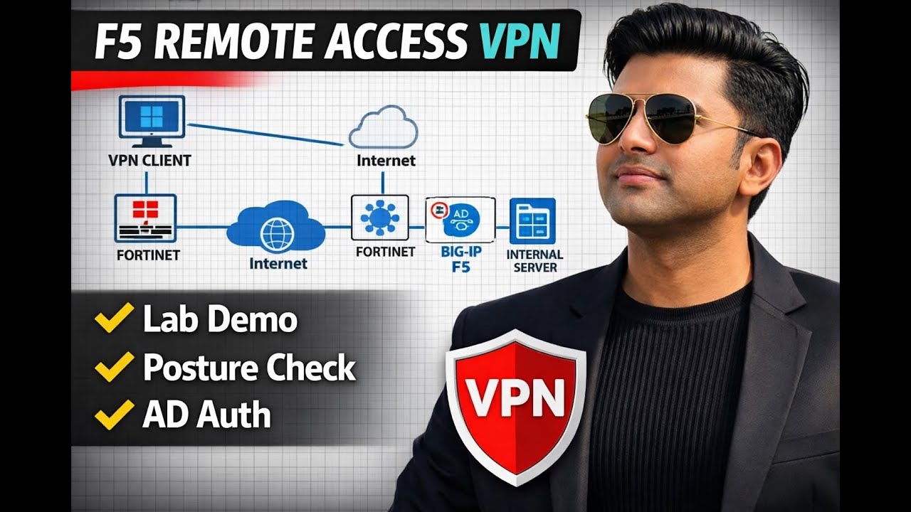 F5 Remote Access VPN Explained | Lab Demo with Posture Check & AD Authentication