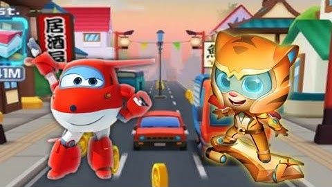 Super wings jett run vs Talking Tom Hero Dash Android Gameplay #talkingtomherodash #superwings