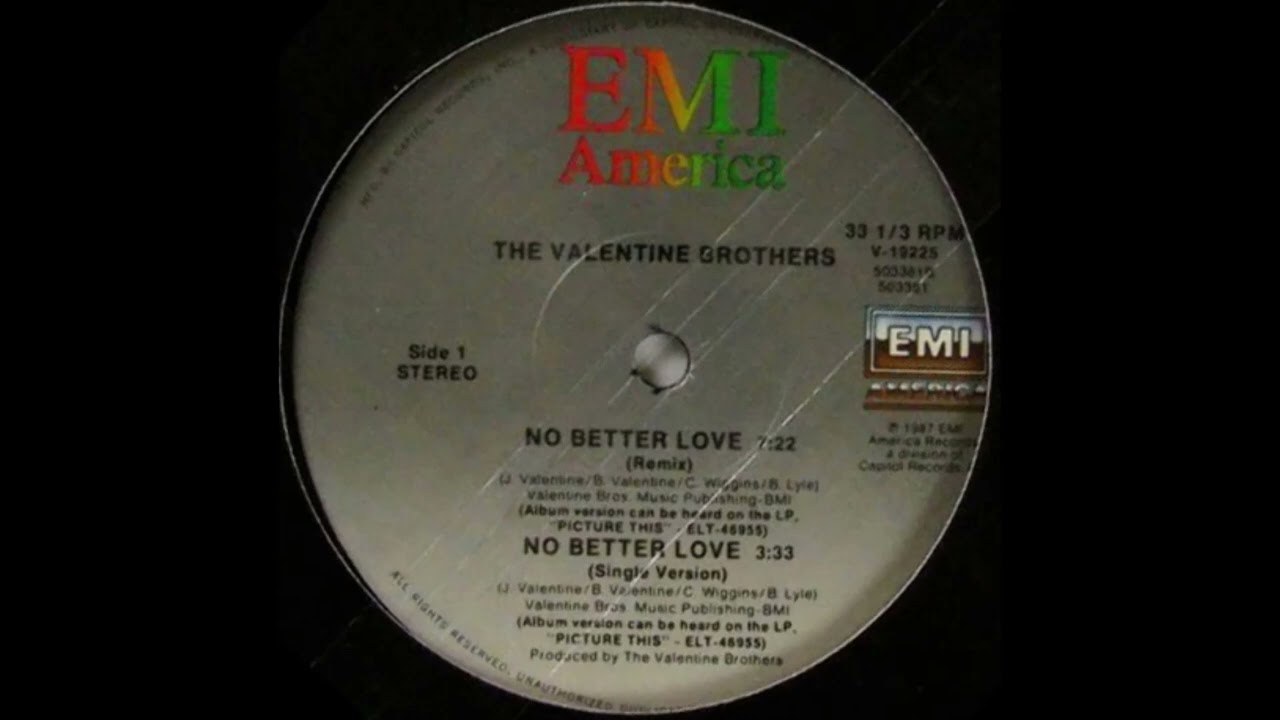 THE VALENTINE BROTHERS - No better love (12 version) - YouTube