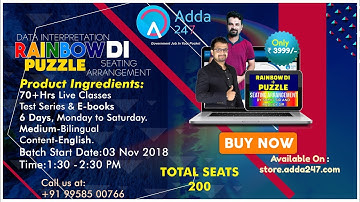 Rainbow DI + Puzzle Seating Arrangement By Sumit Sir & Radhey Sir (Live Classes)