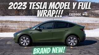 FULL MATTE COLOR CHANGE VINYL WRAP! 2023 TESLA MODEL Y! 