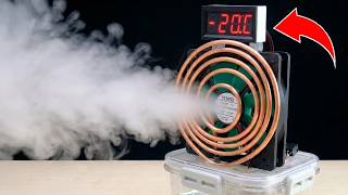 Genius Invention by a 65-Year-Old Man! 😱 DIY Air Cooler from Copper Pipe and Plastic Container ❄️